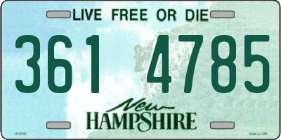 NH license plate 3614785