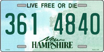 NH license plate 3614840