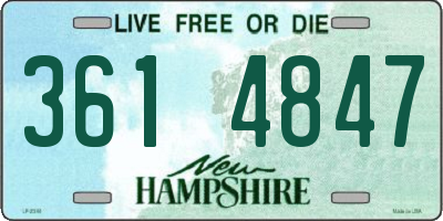 NH license plate 3614847