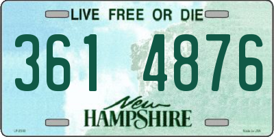 NH license plate 3614876