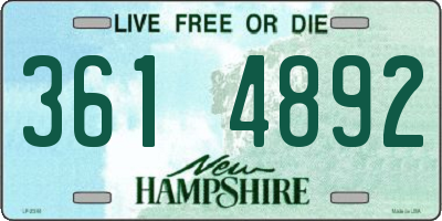 NH license plate 3614892