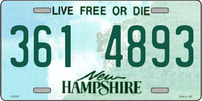 NH license plate 3614893