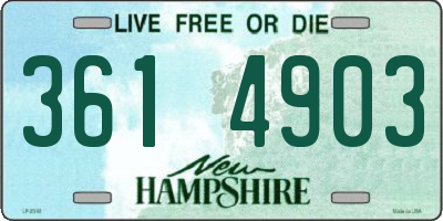 NH license plate 3614903