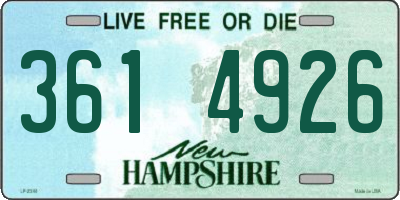 NH license plate 3614926