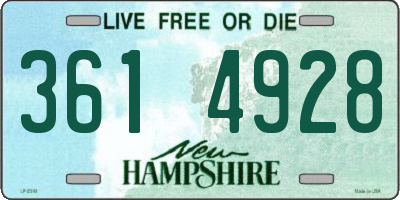 NH license plate 3614928