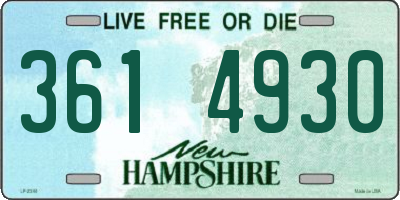 NH license plate 3614930