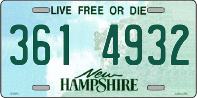 NH license plate 3614932