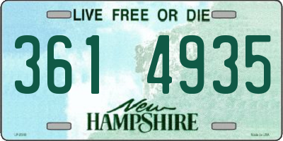 NH license plate 3614935