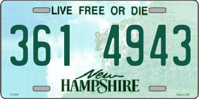 NH license plate 3614943