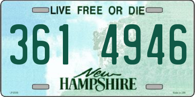 NH license plate 3614946