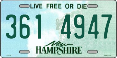 NH license plate 3614947