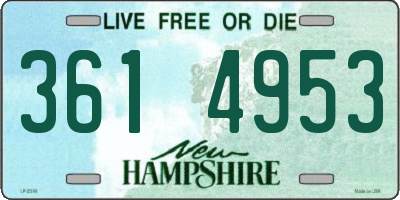 NH license plate 3614953