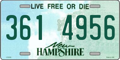 NH license plate 3614956