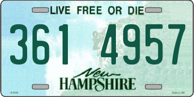 NH license plate 3614957
