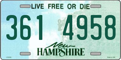 NH license plate 3614958