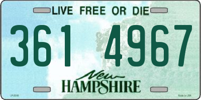 NH license plate 3614967