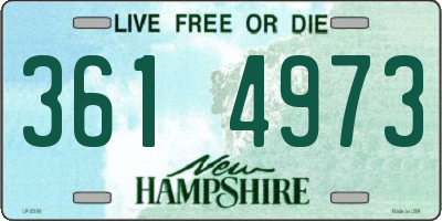 NH license plate 3614973