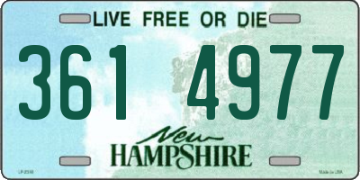 NH license plate 3614977