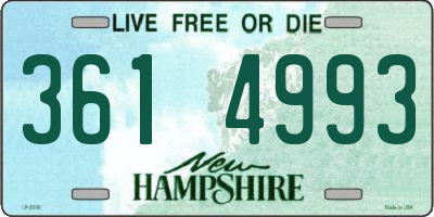 NH license plate 3614993