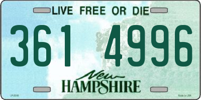 NH license plate 3614996