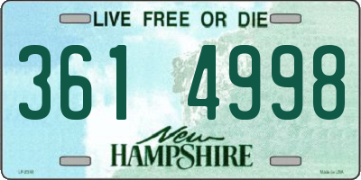 NH license plate 3614998