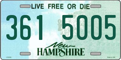 NH license plate 3615005