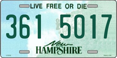 NH license plate 3615017