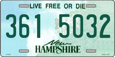 NH license plate 3615032