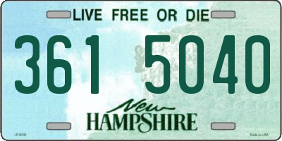 NH license plate 3615040