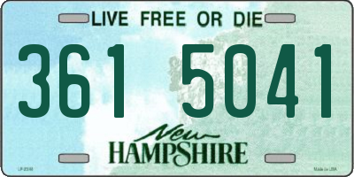 NH license plate 3615041