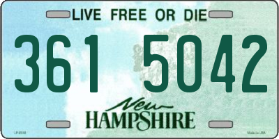 NH license plate 3615042
