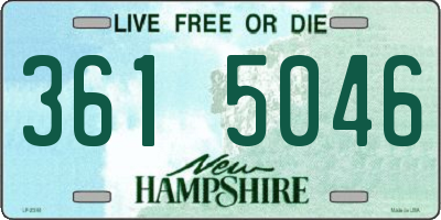 NH license plate 3615046