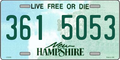 NH license plate 3615053