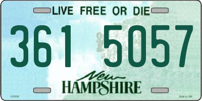 NH license plate 3615057