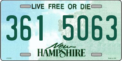 NH license plate 3615063
