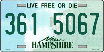 NH license plate 3615067