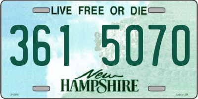 NH license plate 3615070