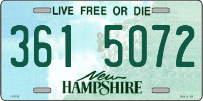 NH license plate 3615072