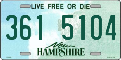 NH license plate 3615104