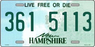 NH license plate 3615113