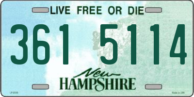 NH license plate 3615114