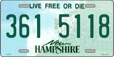 NH license plate 3615118