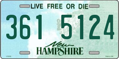 NH license plate 3615124