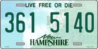 NH license plate 3615140
