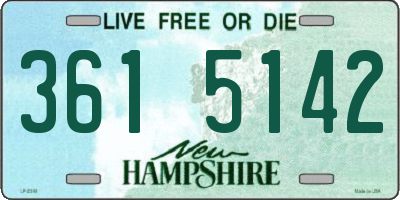 NH license plate 3615142