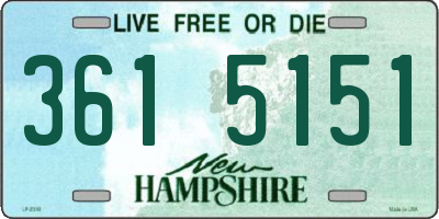 NH license plate 3615151