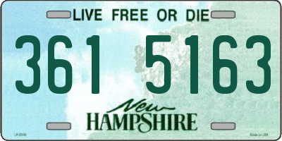 NH license plate 3615163