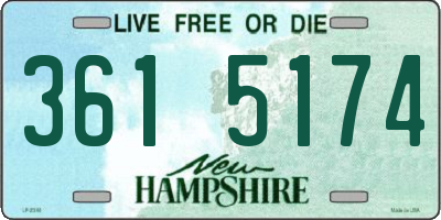 NH license plate 3615174