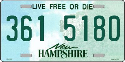 NH license plate 3615180