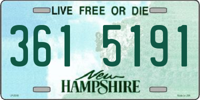 NH license plate 3615191